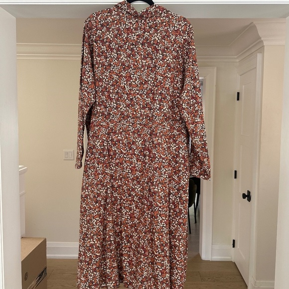JOE FRESH Floral Button Front Shirt Dress with Waist Tie - Size XL. NWOT. - Picture 9 of 15